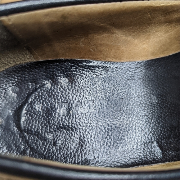 Bally Mens Leather Tassel Slip On Loafer Shoes Black leather Size 10.5D. 73.5p - Picture 6 of 11